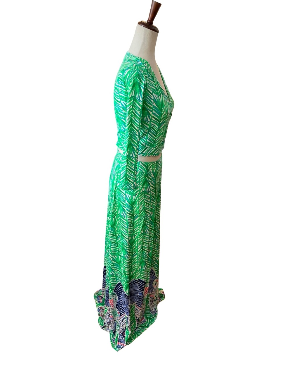LILLY PULITZER Ruari Crop Top & Maxi Skirt Set In Toucan Green Costa Verde - Picture 6 of 15
